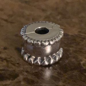 Authentic RETIRED Pandora Beveled Clip Charm S925 ALE Sterling Silver